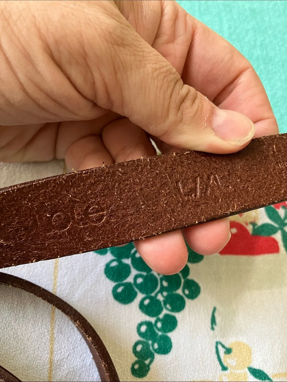 Lole Brown Leather Belt, L/XL